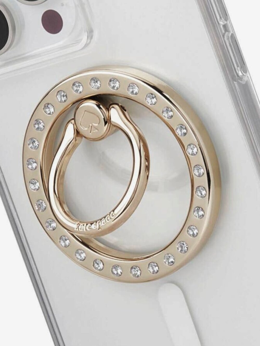 Kate Spade MagSafe Ring Stand Finger Grip Phone Stand 360° Rotation NIB Gold